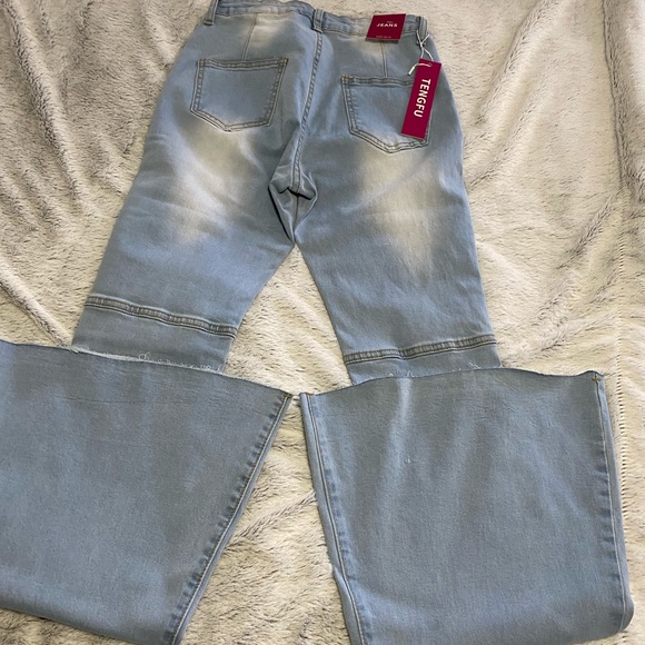 Tengfu Wide Flare Bell Bottom Jeans - Picture 3 of 5